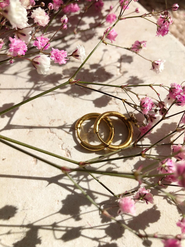 gold hoop earrings