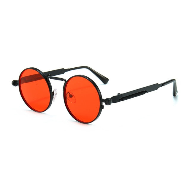 RED BLACK ROUND SUNGLASSES